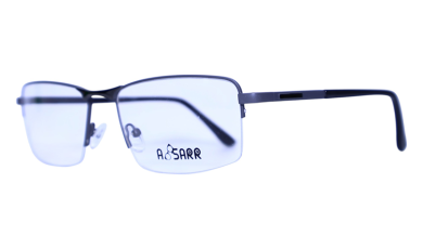 Men's Half-Rim Medical Glasses – Black & Grey Metal Frame - Image 2