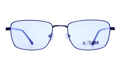 Men’s full-rim black metal medical glasses