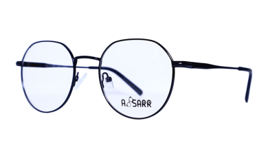 Unisex full-rim round eyeglasses with a classic circular frame