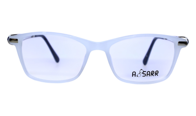 Women’s transparent plastic eyeglasses with clear frame