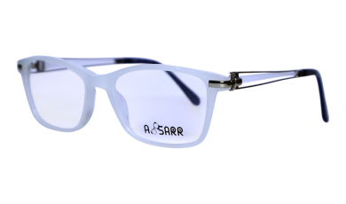 Women’s transparent plastic eyeglasses with clear frame
