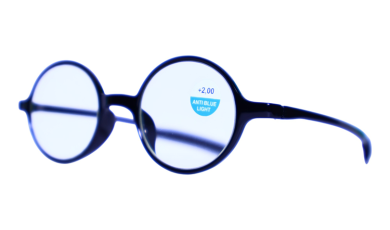 Full-Rim Round Reading Glasses – Black – Unbreakable Plastic - Image 2