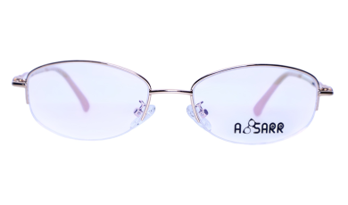 Women's semi-rim eyeglasses with a lightweight half-frame design