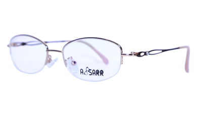 Women's semi-rim eyeglasses with a lightweight half-frame design