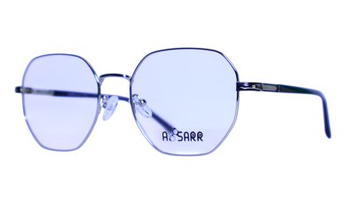 Unisex Full-Rim Polygon Eyeglasses – Black Frame - Image 2
